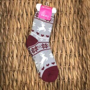 Christmas Cozy Reindeer Sock Booties